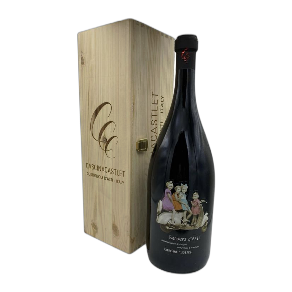 Cascina Castlet, Barbera d'Asti Vespa 2021, Doppia Mgm cassa legno 3000 ml