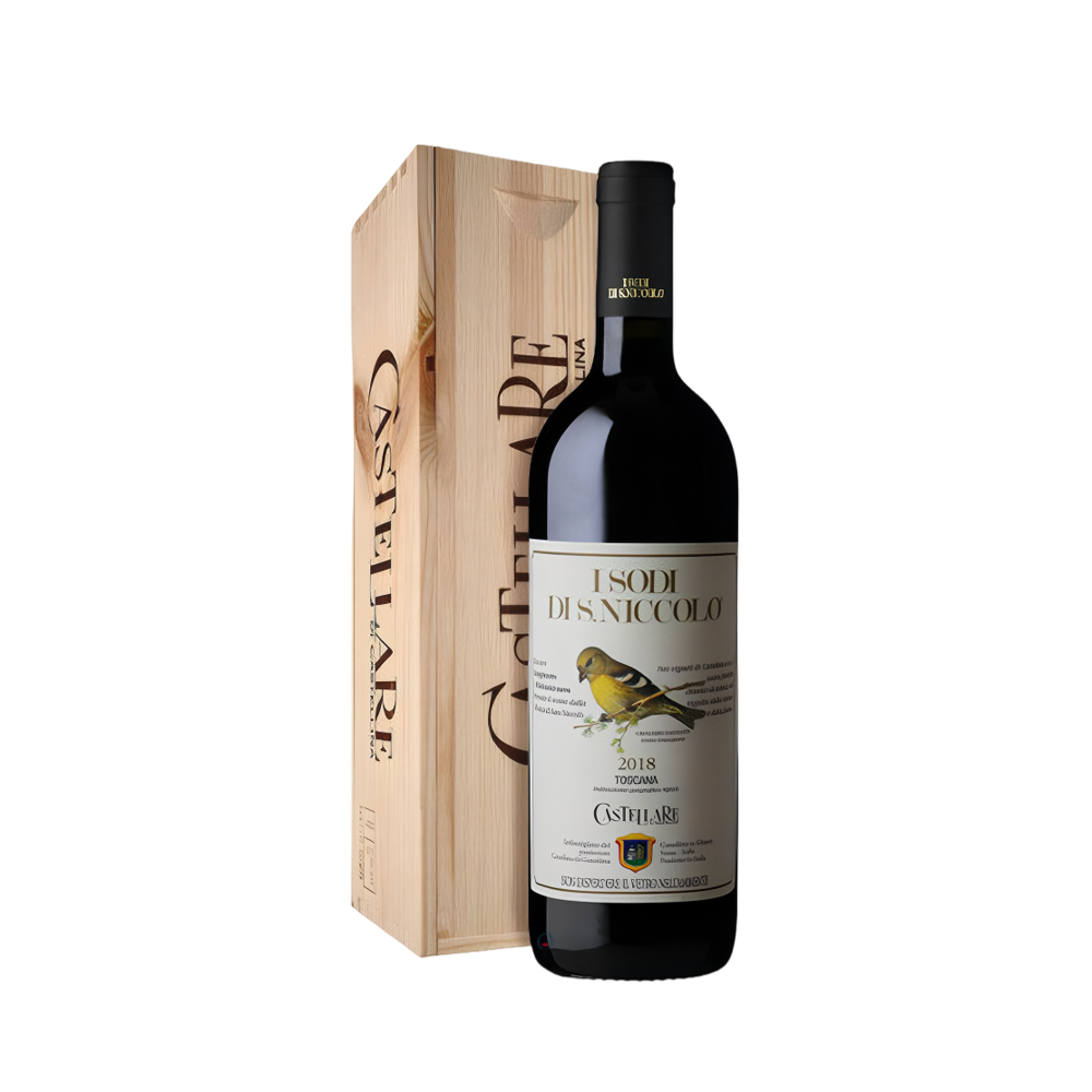 Castellare di Castellina, I Sodi di San Niccolò 2018, Bottiglia cassa legno 750 ml