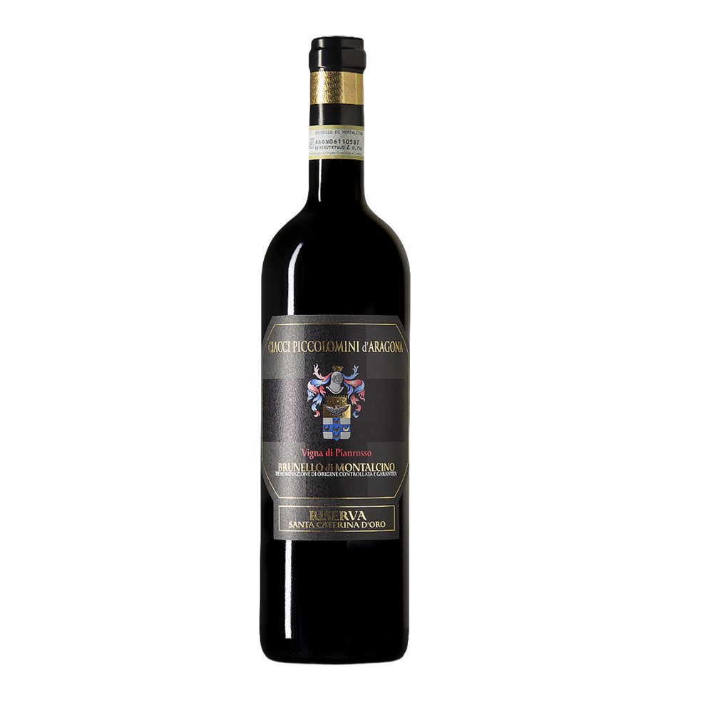 Ciacci Piccolomini d'Aragona, Brunello di Montalcino Riserva Vigna di Pianrosso Santa Caterina d'Oro 2016, Bottiglia 750 ml