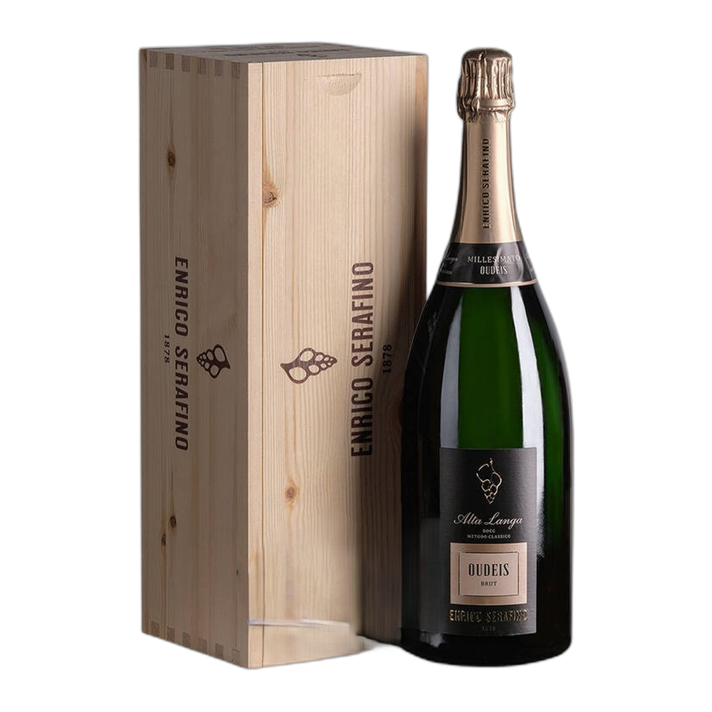 Enrico Serafino, Alta Langa Oudeis Brut 2019, Doppia Mgm cassa legno 3000 ml
