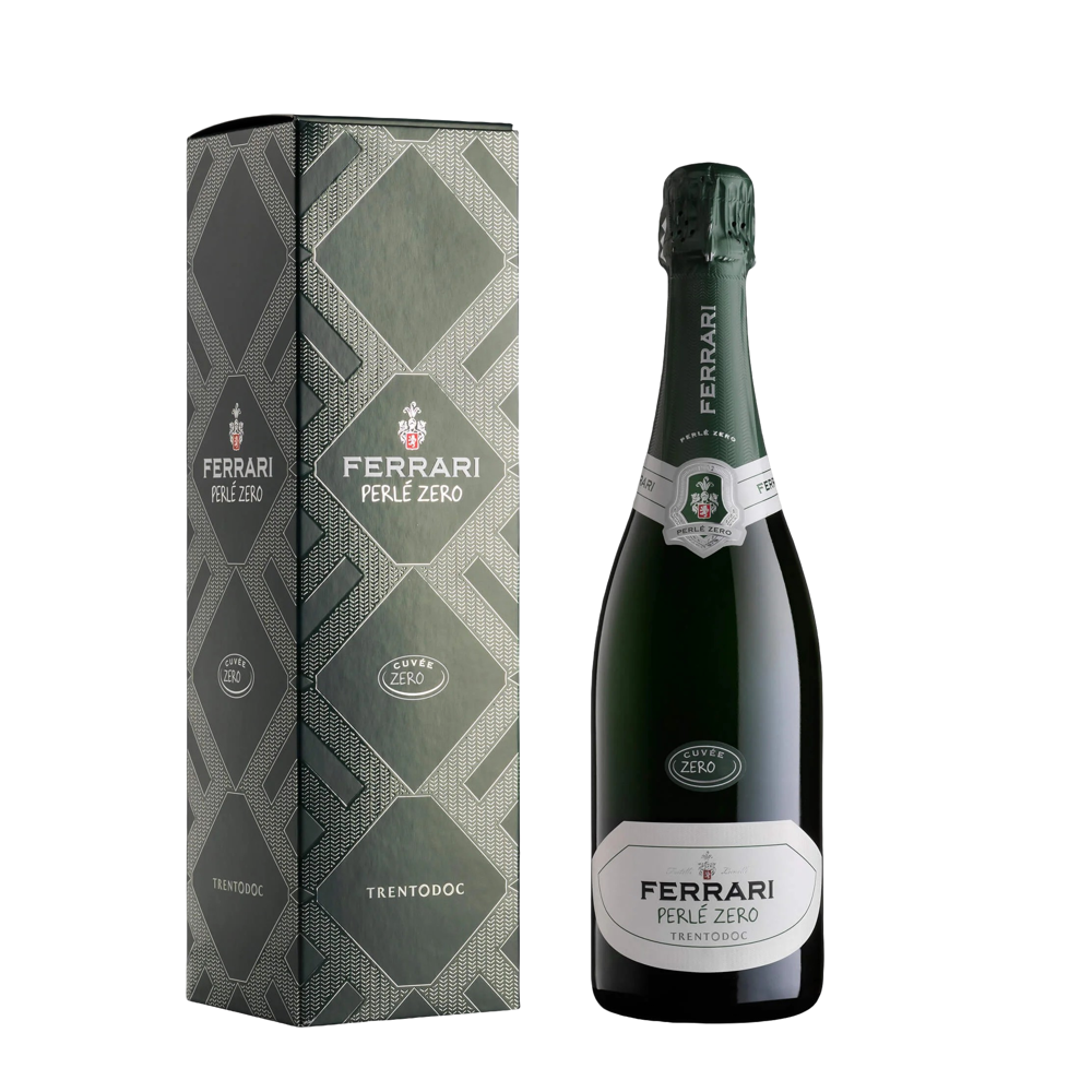 Ferrari, Trentodoc Perlé Zero Cuvée Zero 11 Dosaggio Zero, Bottiglia con astuccio 750 ml