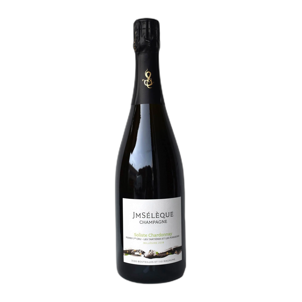 Jean-Marc Sélèque, Soliste Chardonnay Les Tartières et Les Porgeons Extra brut 1er Cru 2018, Bottiglia 750 ml