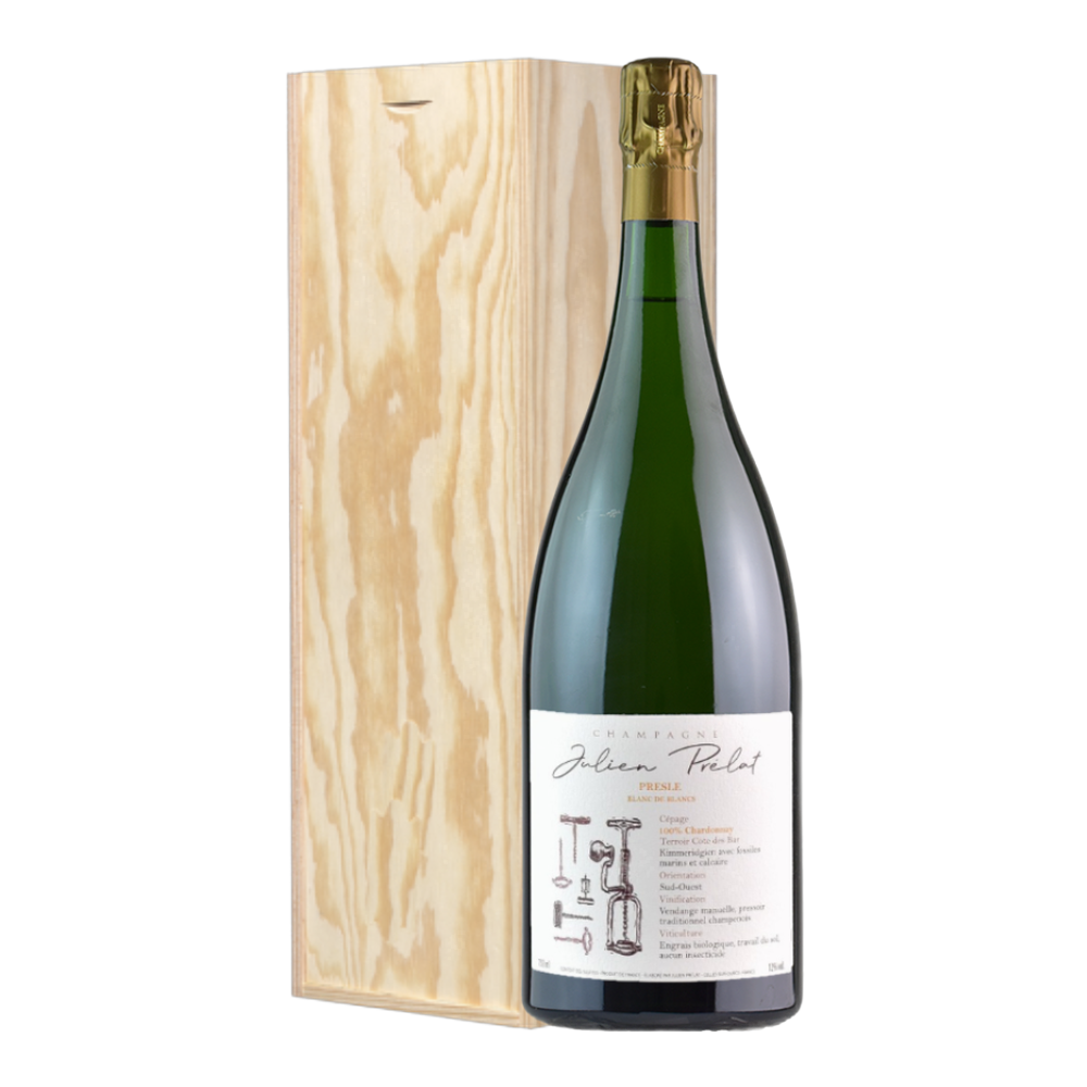 Julien Prélat, Le Presle Blanc de Blancs Brut, Doppia Mgm cassa legno 3000 ml